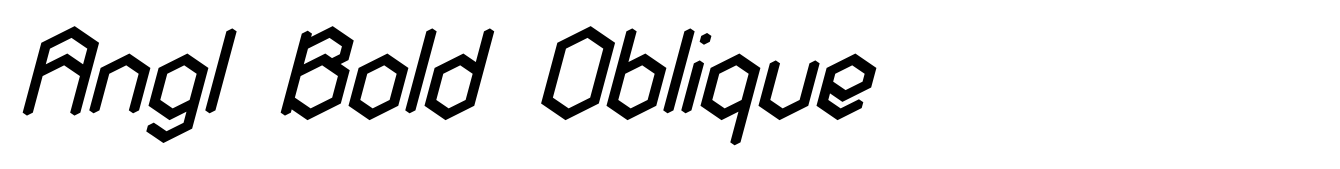 Angl Bold Oblique